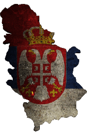 Carte Serbie Europe Drapeaux 