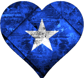 Heart Somalia Africa Flags 