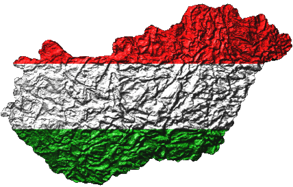 Map Hungary Europe Flags 