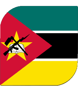 Quadrato Mozambico Africa Bandiere 
