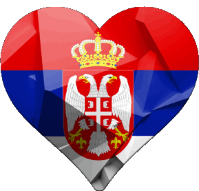 Corazón Serbia Europa Banderas 