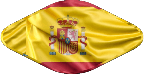 Oval Spanien Europa Fahnen 