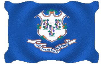 Waving Connecticut U.S.A - States America Flags 