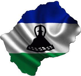 Map Lesotho Africa Flags 