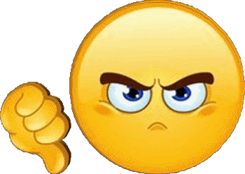 Malo - Pulgares abajo Emoticonos Mensajes 