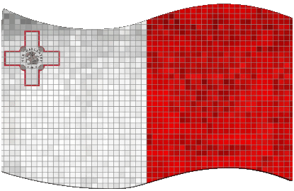 Rectangle Malte Europe Drapeaux 