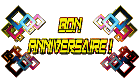 003 Fond Transparent Abstrait - Géométrique Bon Anniversaire Français Messages 