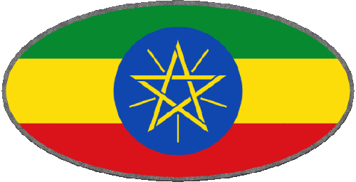 Oval 01 Ethiopia Africa Flags 