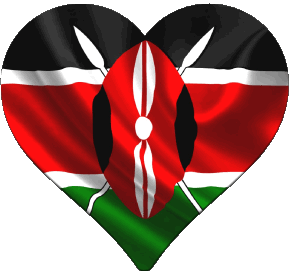 Cuore Kenia Africa Bandiere 