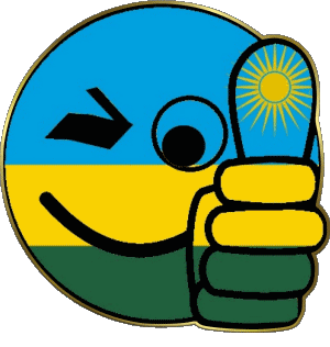 Smiley - OK Rwanda Africa Flags 