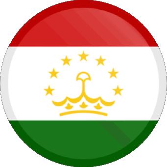 Runde Tadschikistan Asien Fahnen 