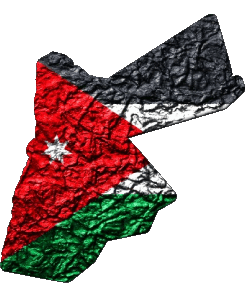 Carta Geografica Giordania Asia Bandiere 