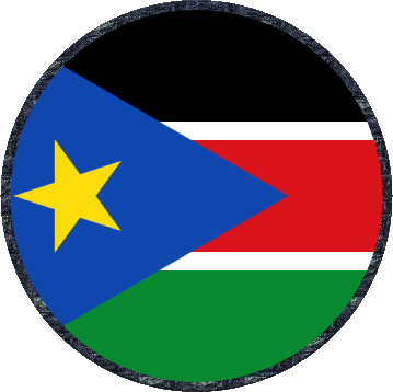 Rond Soudan Sud Afrique Drapeaux 