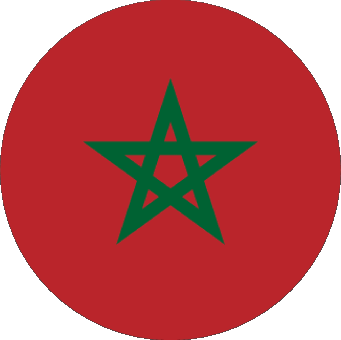 Tondo Marocco Africa Bandiere 
