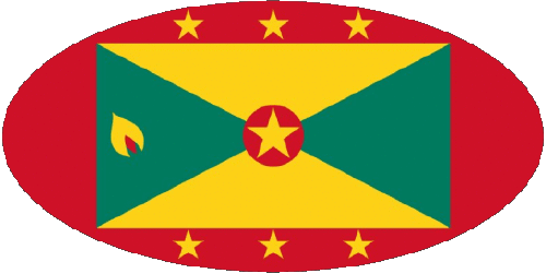 Ovale 01 Islas granada América Banderas 