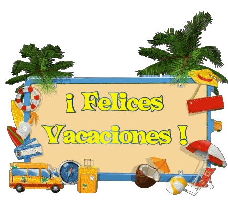 06 Transparent Background Felices Vacaciones Spanish Messages 