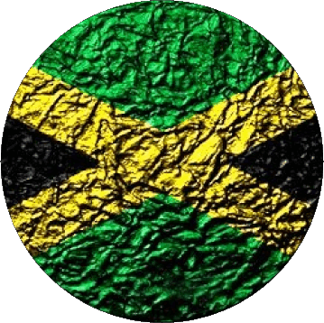 Round Jamaica America Flags 