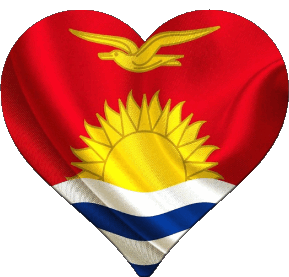 Cuore Kiribati Oceania Bandiere 