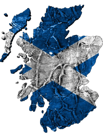 Mapa Escocia Europa Banderas 