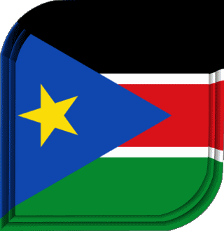 Square South Sudan Africa Flags 