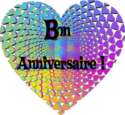013 Coeur Bon Anniversaire Francés Mensajes 