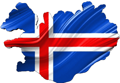 Carte Islande Europe Drapeaux 