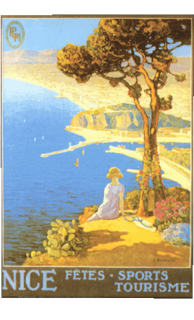 Nice-Nice France Cote d Azur Retro Posters - Places Humor -  Fun 