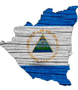 Karte Nicaragua Amerika Fahnen 