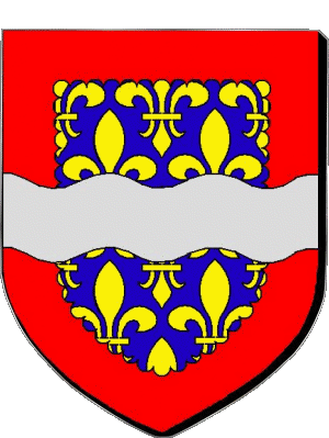 Blason-Blason Cher 18 Départements - Villes France Drapeaux 