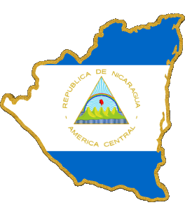 Carte Nicaragua Amériques Drapeaux 
