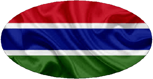 Ovale 01 Gambia Africa Bandiere 