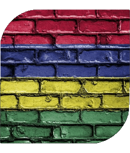 Quadrato Mauritius Africa Bandiere 