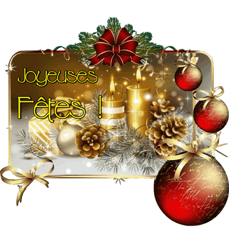 Serie 16 Joyeuses Fêtes (Noël) Francés Mensajes 