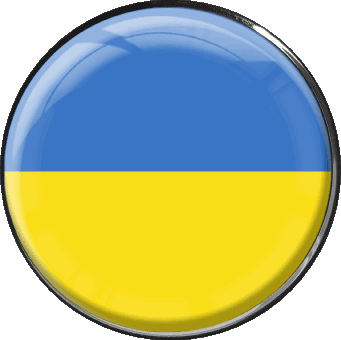Rond Ukraine Europe Drapeaux 