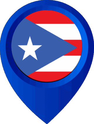 Standort-Pin Puerto Rico Amerika Fahnen 