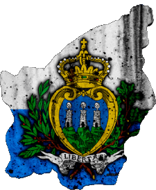 Carte Saint Marin Europe Drapeaux 