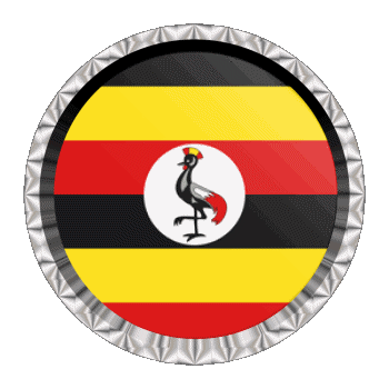 Rund - Ringe Uganda Afrika Fahnen 