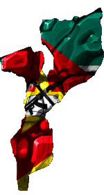 Carte Mozambique Afrique Drapeaux 
