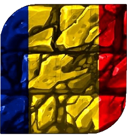 Quadrato Romania Europa Bandiere 