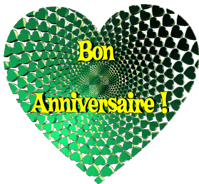 010 Coeur Bon Anniversaire French Messages 