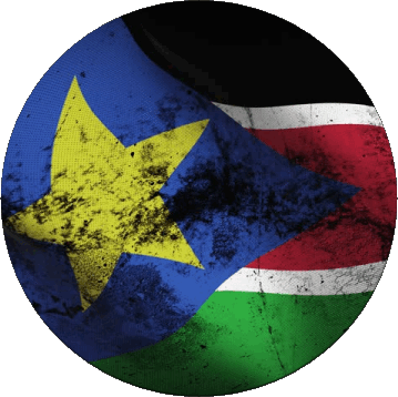 Rond Sudán del Sur África Banderas 