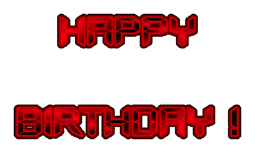 001 Fluo - Neon Happy Birthday Anglais Messages 