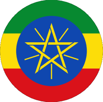 Runde Äthiopien Afrika Fahnen 