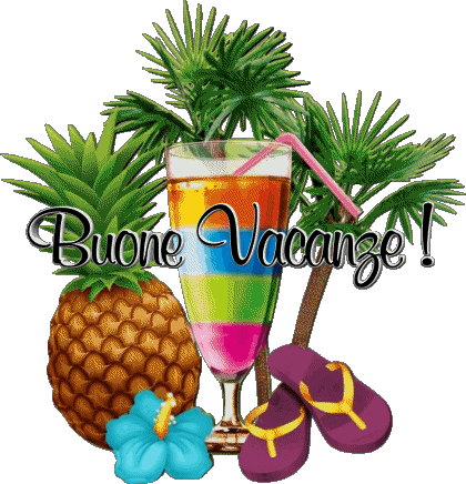 16 Fondo transparente Buone Vacanze Italiano Mensajes 