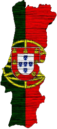 Mapa Portugal Europa Banderas 