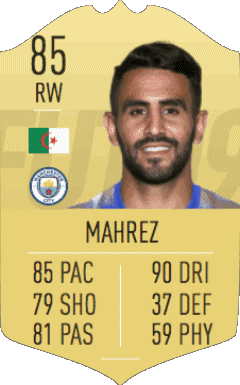 Riyad Mahrez Algérie F I F A - Joueurs Cartes Jeux Vidéo Multi Média 