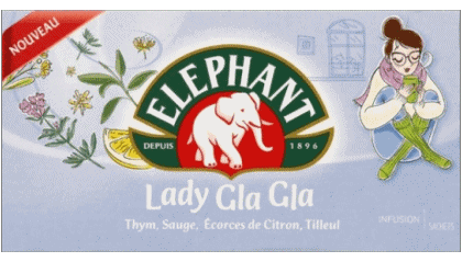 Lady Gla Gla-Lady Gla Gla Eléphant Tee - Aufgüsse Getränke 