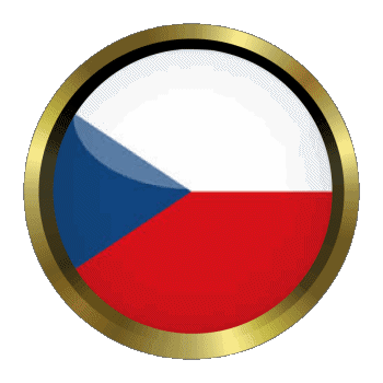 Rund - Ringe Tschechische Republik Europa Fahnen 