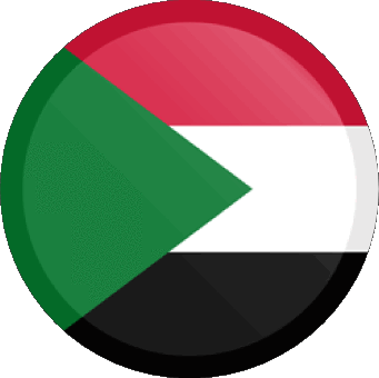 Rond Soudan Afrique Drapeaux 