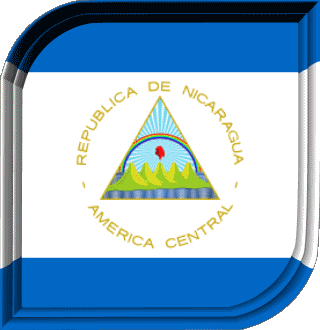 Carré Nicaragua Amériques Drapeaux 